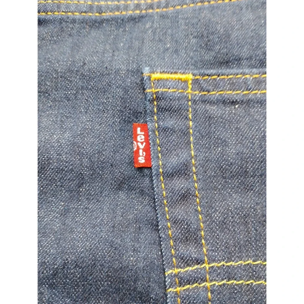 Levis 569 Jean Shorts Mens 48 Blue Dark Wash Denim Baggy Fit Jorts 11in inseam